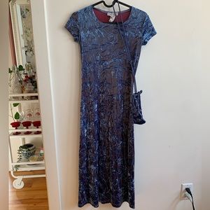Y2K Velvet Dress with Matching Drawstring Crossbody Bag
